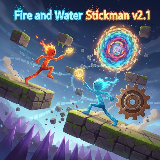 Fire and Water Stickman v2.1